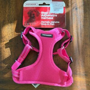 Voyager Pink Adjustable Step-In Harness for Dog. Size Small.